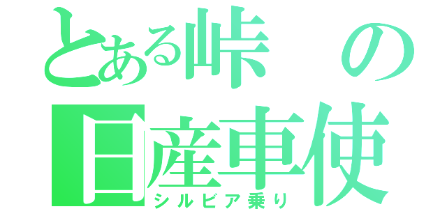 とある峠の日産車使い（シルビア乗り）