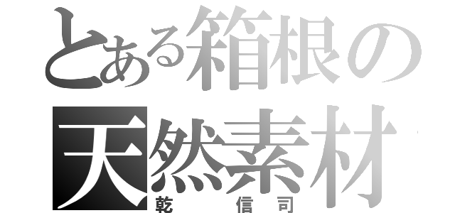 とある箱根の天然素材（乾　信司）