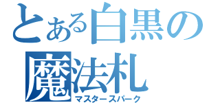 とある白黒の魔法札（マスタースパーク）