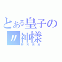 とある皇子の〃神樣（斬天滅地）