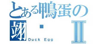 とある鴨蛋の翊瑋Ⅱ（Ｄｕｃｋ Ｅｇｇ ）