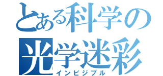 とある科学の光学迷彩（インビジブル）