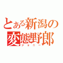 とある新潟の変態野郎（ジョニー）