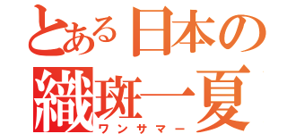 とある日本の織斑一夏（ワンサマー）