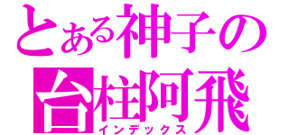 とある神子の台柱阿飛（インデックス）