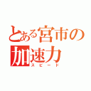 とある宮市の加速力（スピード）