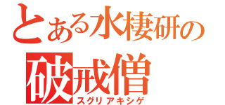 とある水棲研の破戒僧（スグリアキシゲ）