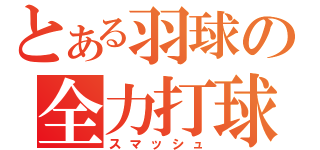 とある羽球の全力打球（スマッシュ）