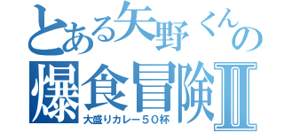 とある矢野くんの爆食冒険Ⅱ（大盛りカレー５０杯）