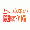 とある卓球の鉄壁守備（カットマン）