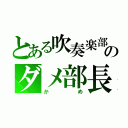 とある吹奏楽部のダメ部長（かめ）