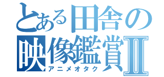 とある田舎の映像鑑賞Ⅱ（アニメオタク）