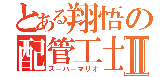 とある翔悟の配管工士Ⅱ（スーパーマリオ）