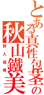 とある真性包茎の秋山鐵美（野入成規）