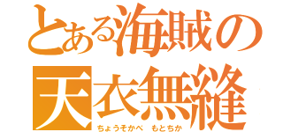 とある海賊の天衣無縫（ちょうそかべ もとちか）