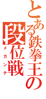 とある鉄拳王の段位戦（メガンテ）