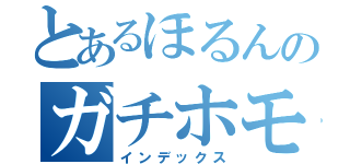 とあるほるんのガチホモ目録（インデックス）