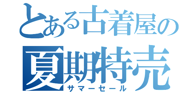 とある古着屋の夏期特売（サマーセール）