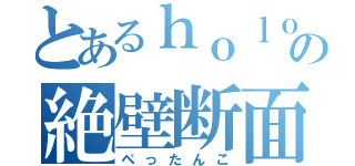 とあるｈｏｌｏの絶壁断面（ぺったんこ）