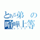 とある弟の喧嘩上等（ファイト）