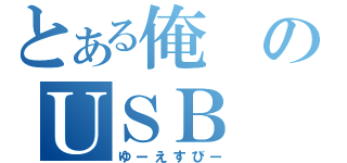 とある俺のＵＳＢ（ゆーえすびー）