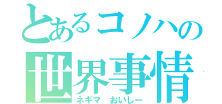 とあるコノハの世界事情（ネギマ おいしー）