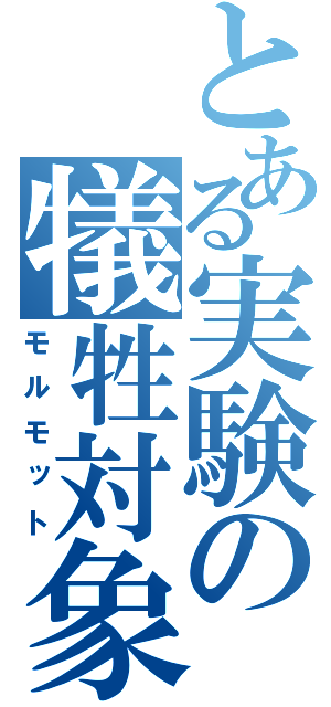 とある実験の犠牲対象（モルモット）