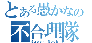 とある愚かなの不合理隊友（Ｓｕｐｅｒ Ｎｏｏｂ）