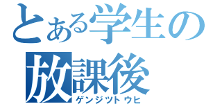 とある学生の放課後（ゲンジツトウヒ）