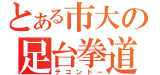 とある市大の足台拳道（テコンドー）