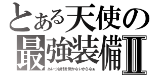 とある天使の最強装備Ⅱ（あいつは話を聞かないからなぁ）