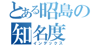 とある昭島の知名度（インデックス）