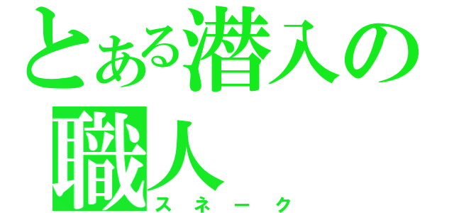 とある潜入の職人（スネーク）