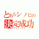 とあるシノビの決定成功（クリティカル）