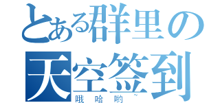 とある群里の天空签到（哦哈哟~）