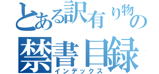 とある訳有り物件の禁書目録（インデックス）