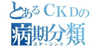 とあるＣＫＤの病期分類（ステージング）