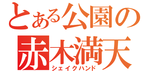 とある公園の赤木満天（シェイクハンド）