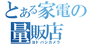 とある家電の量販店（ヨドバシカメラ）