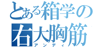 とある箱学の右大胸筋（アンディ）