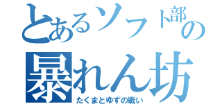 とあるソフト部の暴れん坊（たくまとゆずの戦い）