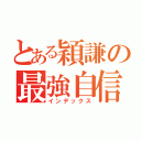 とある穎謙の最強自信（インデックス）