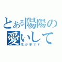 とある陽陽の愛いして（我が愛です）