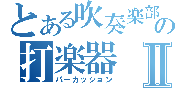 とある吹奏楽部の打楽器Ⅱ（パーカッション）