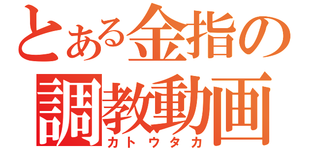 とある金指の調教動画（カトウタカ）