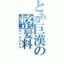 とある巨漢の整髪料（ワックスケメ）