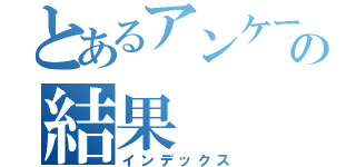 とあるアンケートの結果（インデックス）