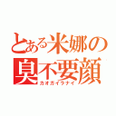 とある米娜の臭不要顔的（カオガイラナイ）