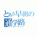 とある早朝の通学路（スクールゾーン）