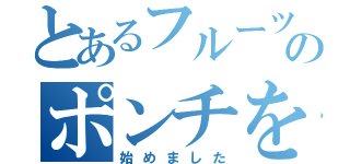 とあるフルーツのポンチを（始めました）